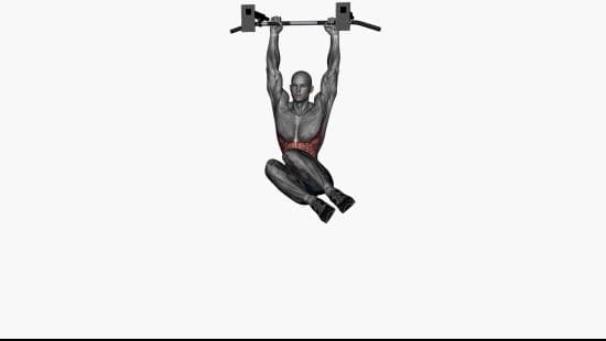Hanging oblique crunches