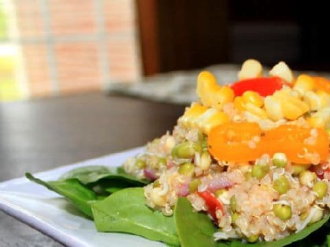 Mung Bean Sprout and Quinoa Salad